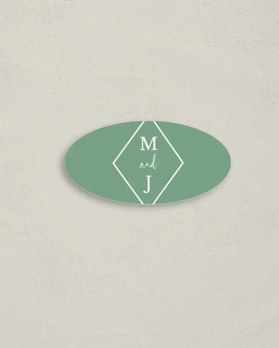 This is a 3" x 1½" Envelope Seal called Breathtaking Boughs printed in full color