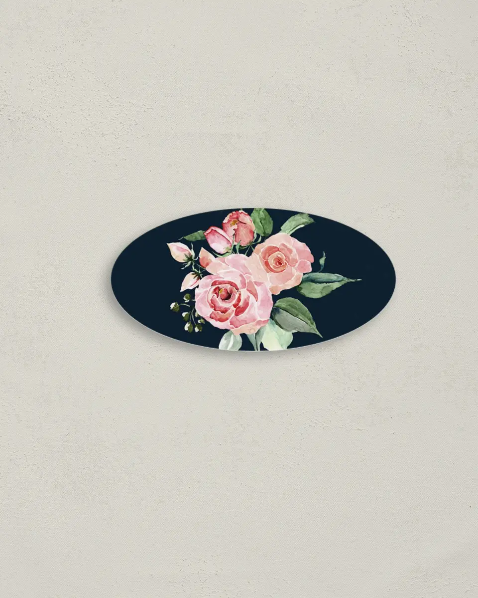 This is a 3" x 1½" Envelope Seal called Garden Dream printed in full color