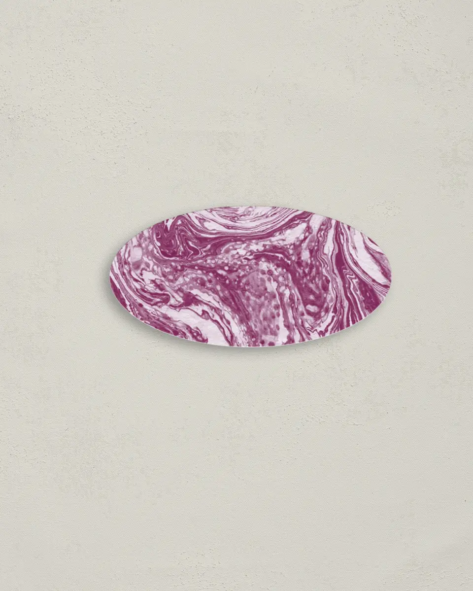 This is a 3" x 1½" Envelope Seal called Marble Mystique printed in full color