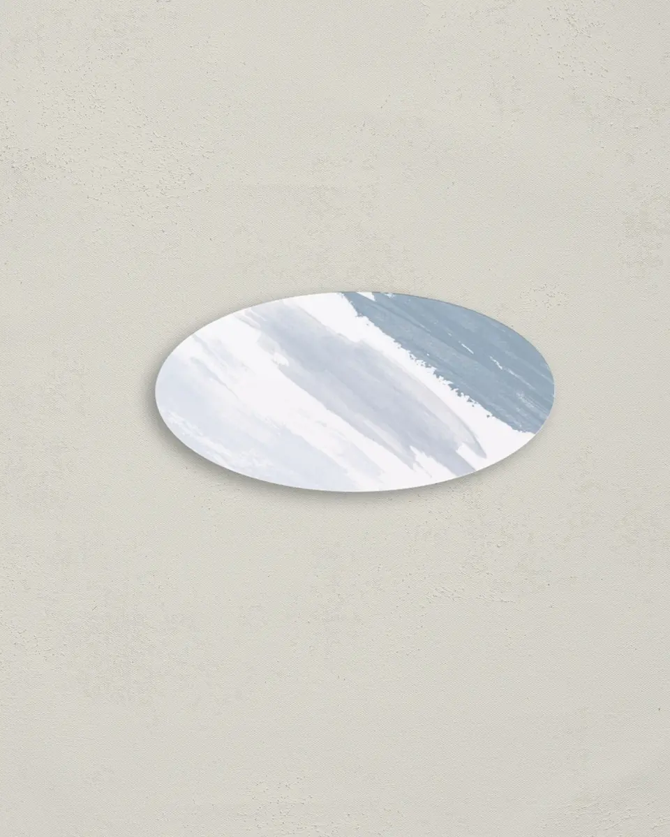 This is a 3" x 1½" Envelope Seal called Ethereal Swaths printed in full color