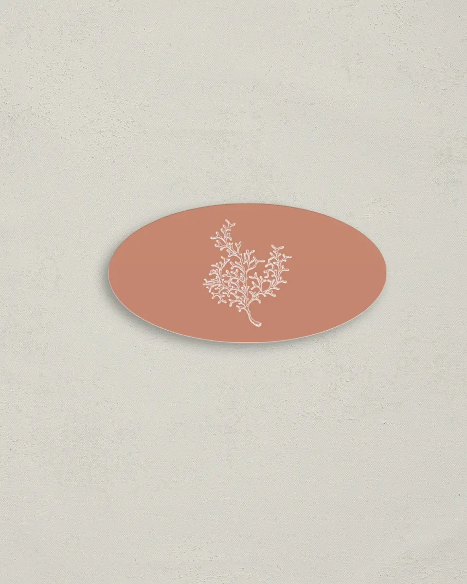 This is a 3" x 1½" Envelope Seal called Tropical Heaven printed in full color