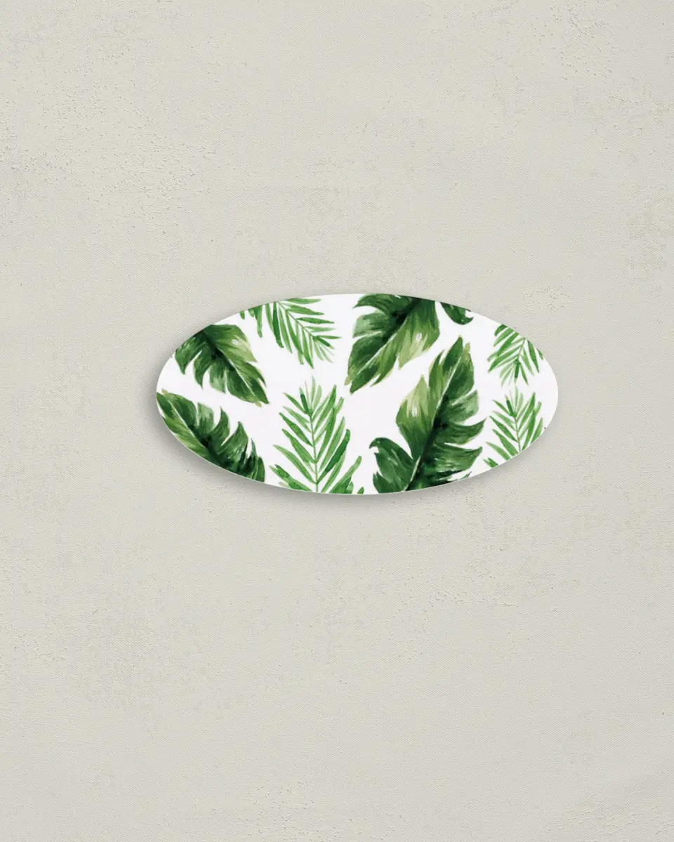 This is a 3" x 1½" Envelope Seal called Beach Palms printed in full color