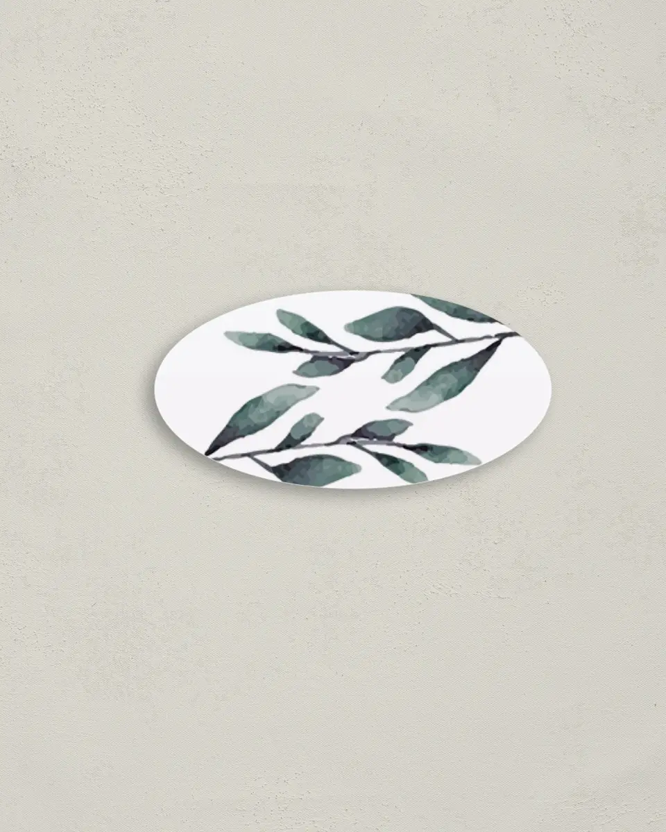 This is a 3" x 1½" Envelope Seal called Pinecone Allure printed in full color