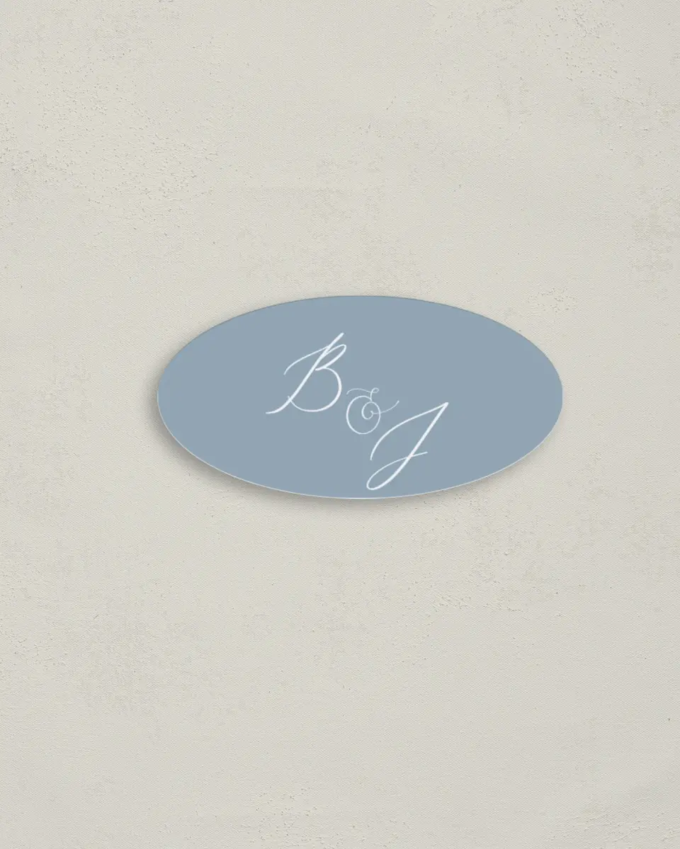 This is a 3" x 1½" Envelope Seal called Simple Embrace printed in full color