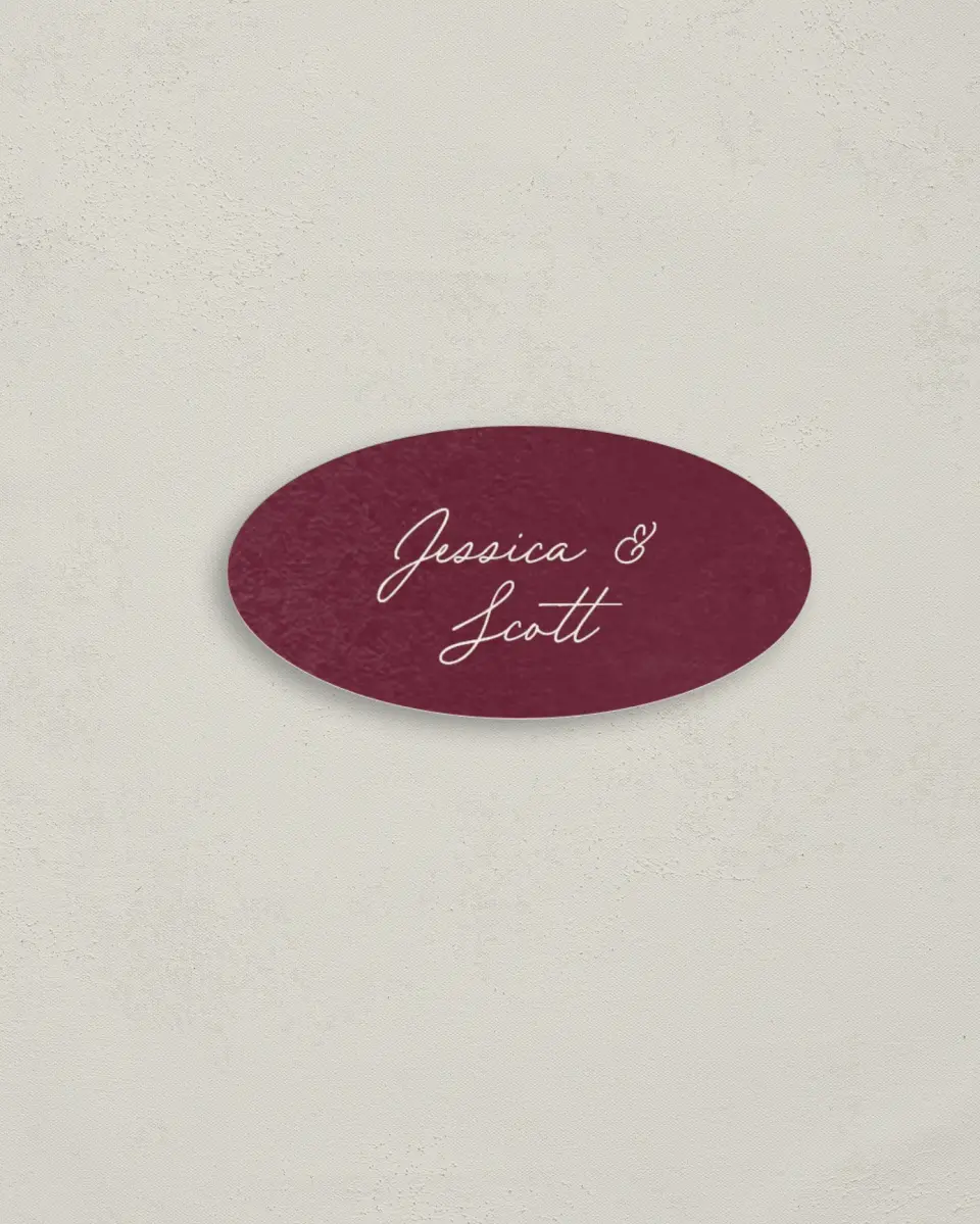 This is a 3" x 1½" Envelope Seal called Floral Touch printed in full color