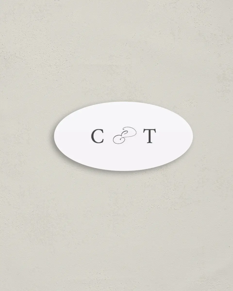 This is a 3" x 1½" Envelope Seal called Scripted Romance printed in full color