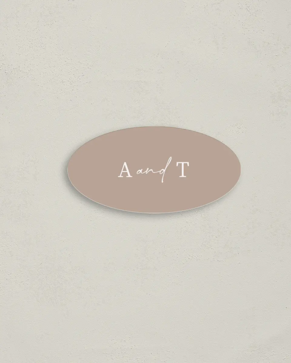 This is a 3" x 1½" Envelope Seal called Simply Swooning printed in full color