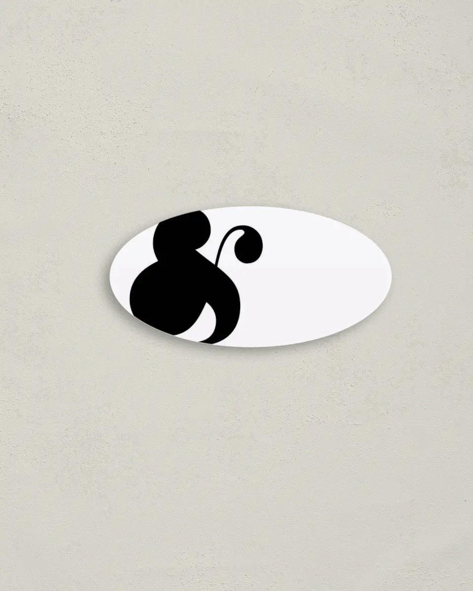 This is a 3" x 1½" Envelope Seal called Bold Ampersand printed in full color