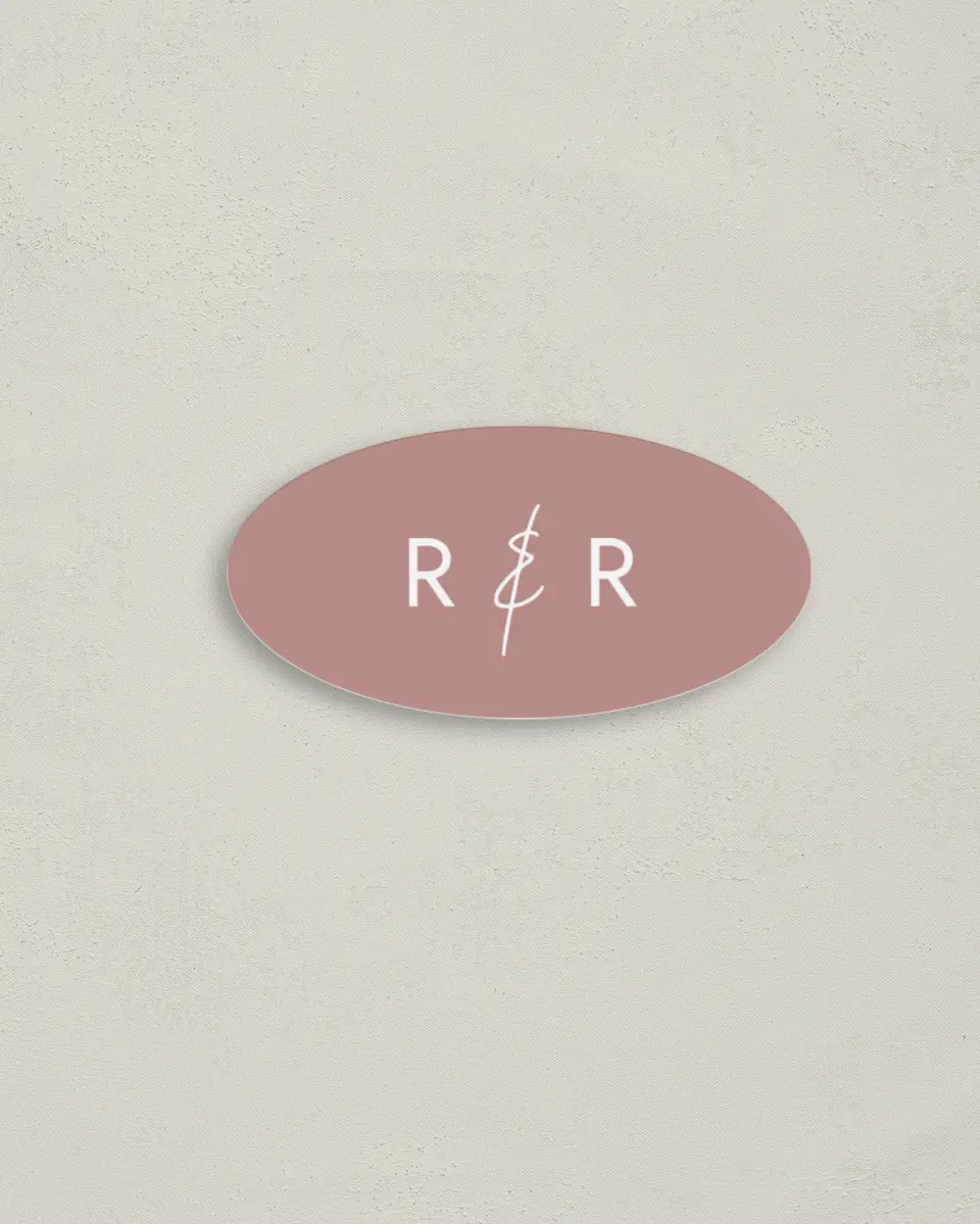 This is a 3" x 1½" Envelope Seal called Stylish Script printed in full color