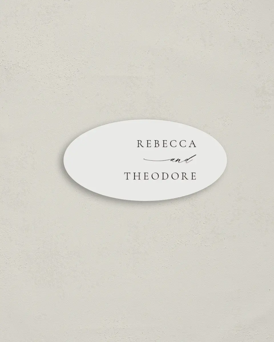 This is a 3" x 1½" Envelope Seal called Simply Elegant printed in full color