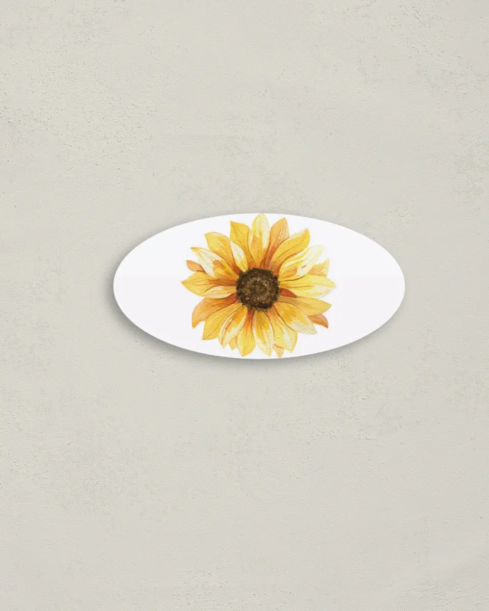 This is a 3" x 1½" Envelope Seal called Sunflower Bliss printed in full color