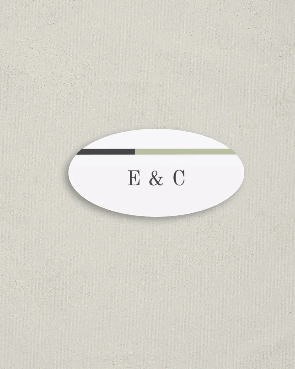 This is a 3" x 1½" Envelope Seal called Bridal Bar printed in full color