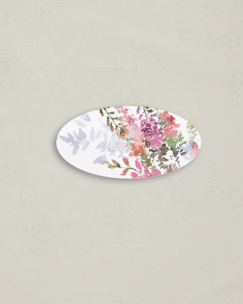 This is a 3" x 1½" Envelope Seal called Blushing Bouquet printed in full color