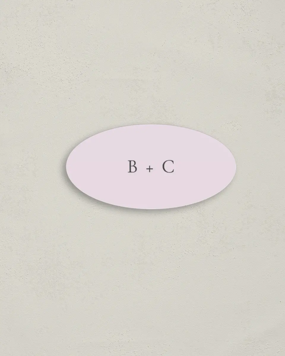 This is a 3" x 1½" Envelope Seal called Modest Moment printed in full color