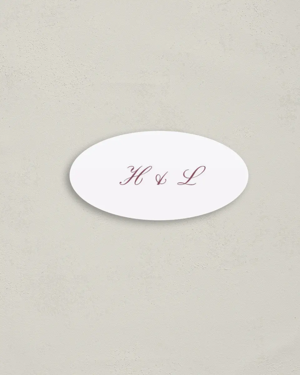 This is a 3" x 1½" Envelope Seal called Quietly Quaint printed in full color