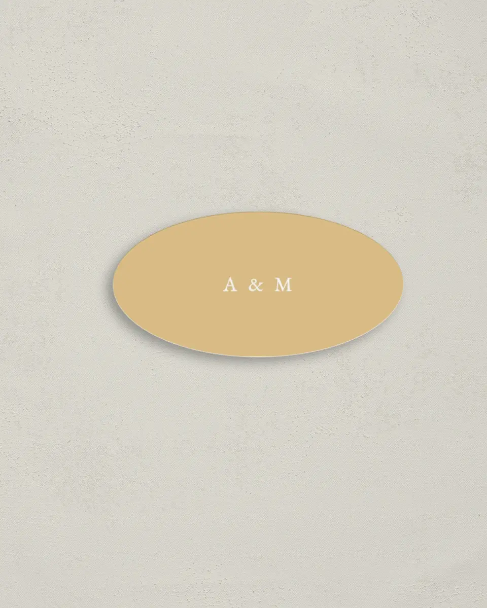 This is a 3" x 1½" Envelope Seal called Charming Arch printed in full color
