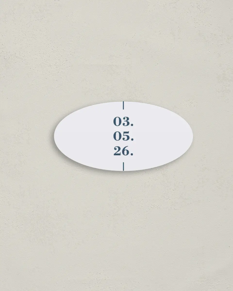 This is a 3" x 1½" Envelope Seal called For Eternity printed in full color