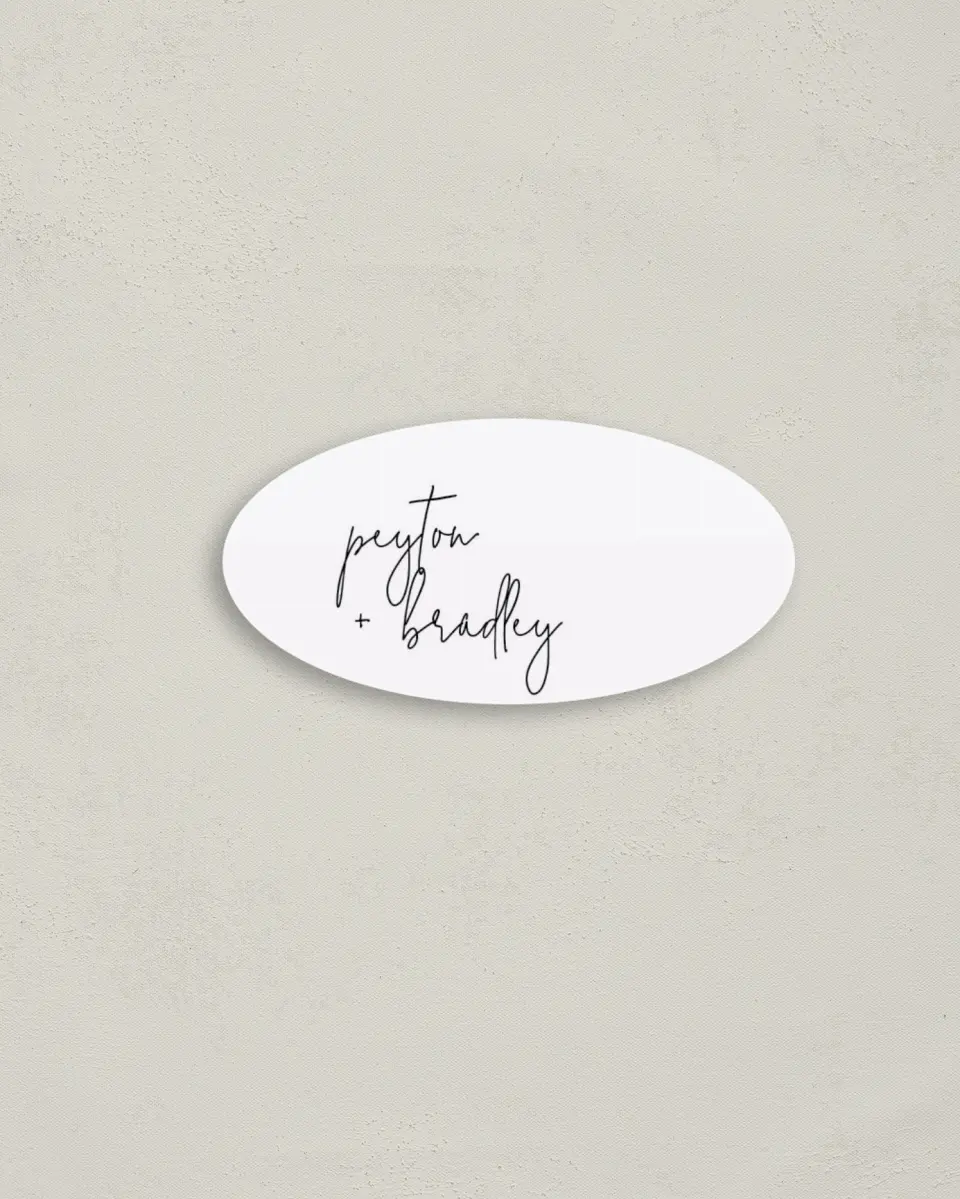 This is a 3" x 1½" Envelope Seal called Mod Aesthetic printed in full color