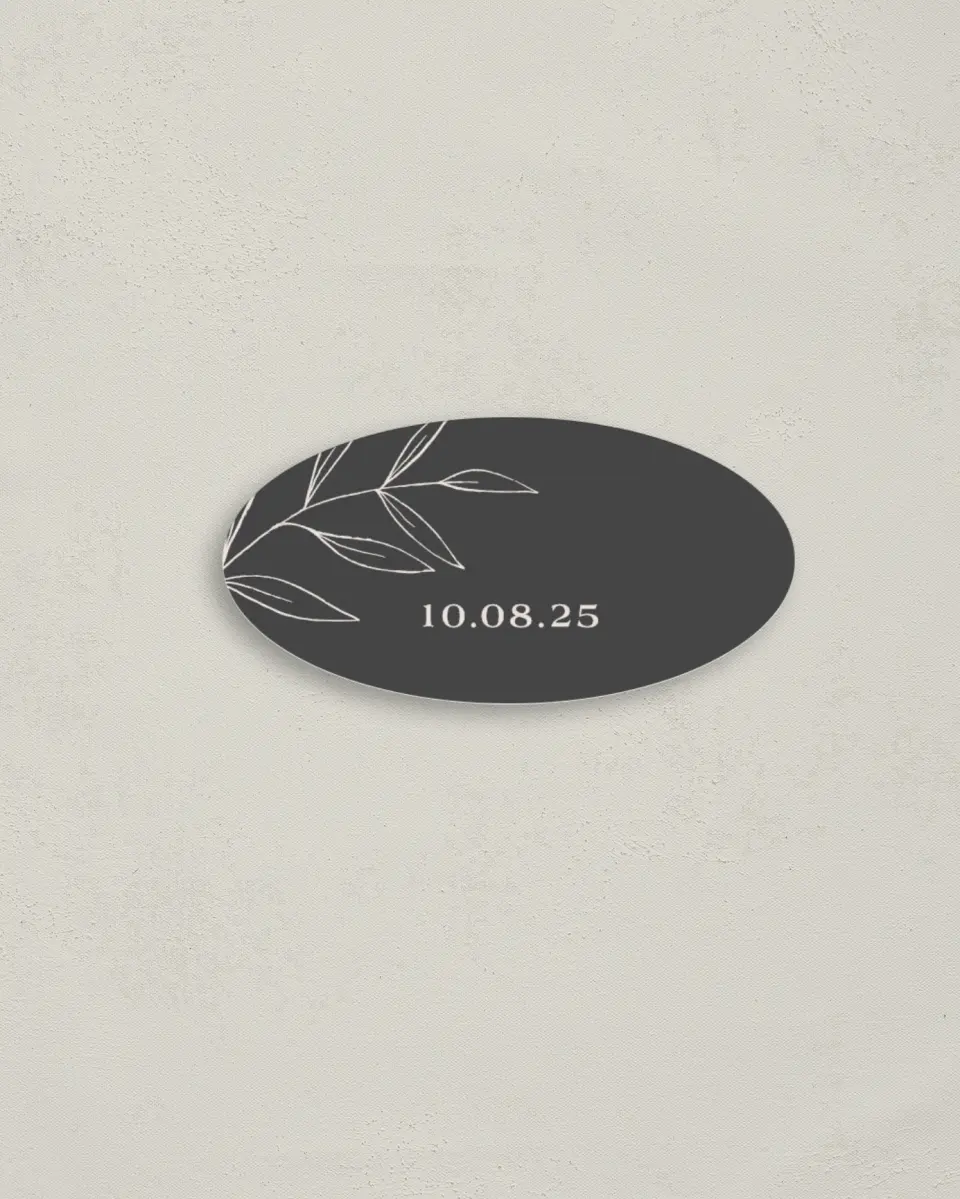 This is a 3" x 1½" Envelope Seal called Dazzling Moment printed in full color
