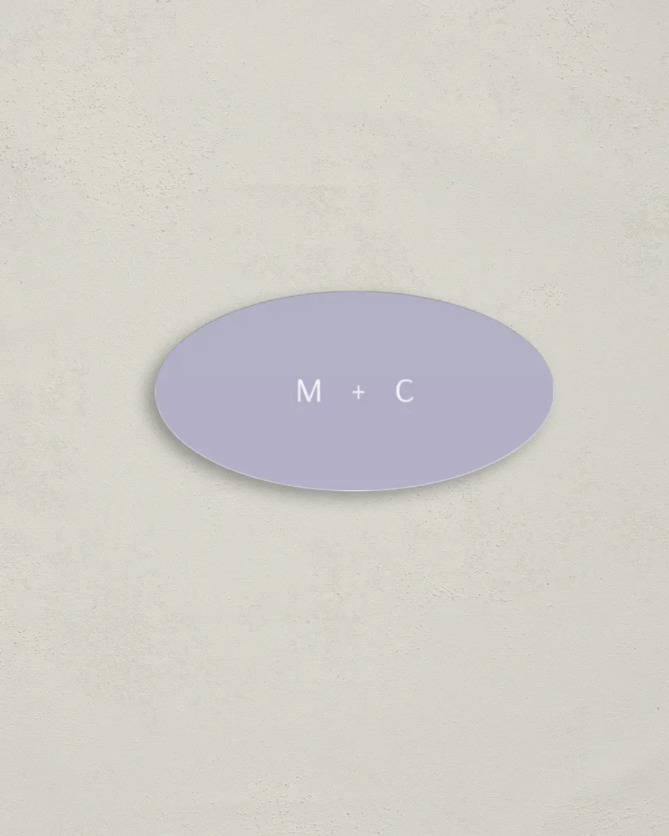 This is a 3" x 1½" Envelope Seal called Sweet Botanical printed in full color
