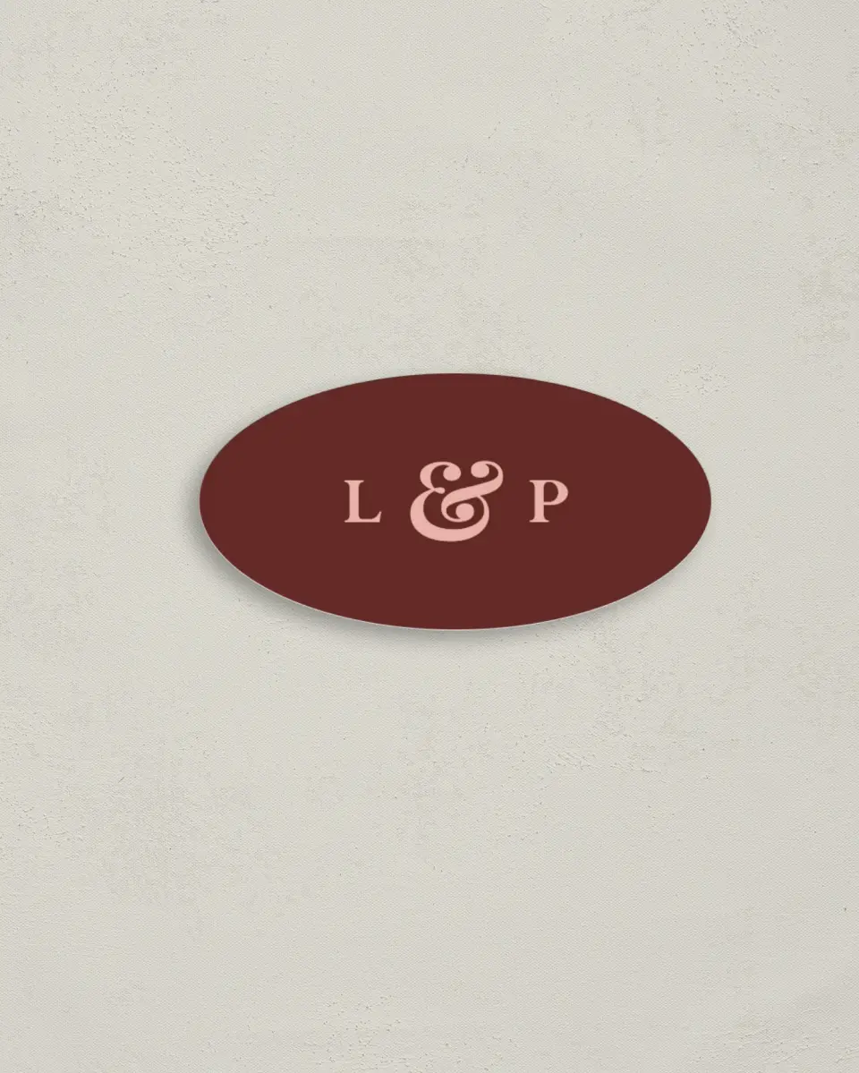 This is a 3" x 1½" Envelope Seal called The Laura printed in full color