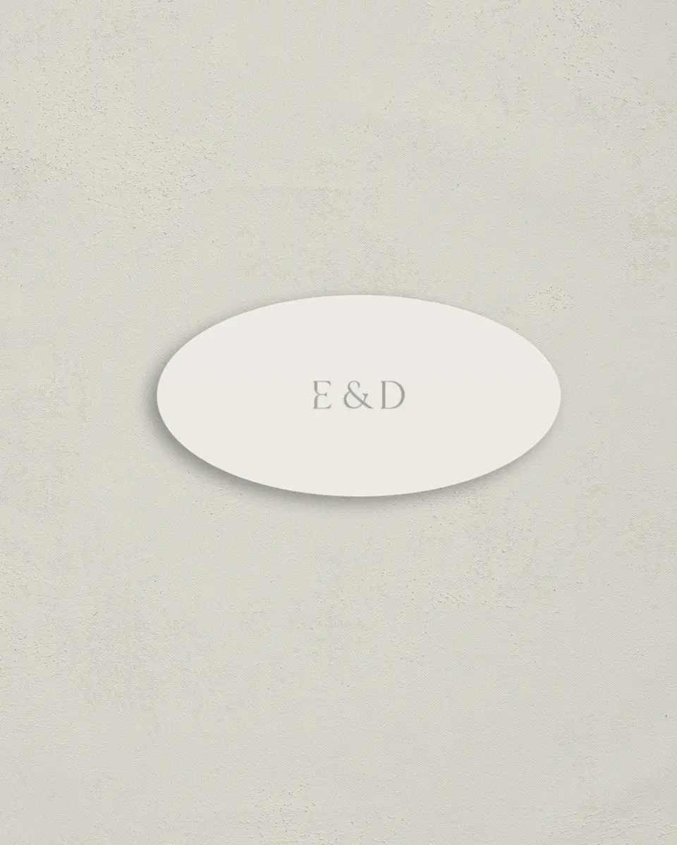 This is a 3" x 1½" Envelope Seal called Elegant Lines printed in full color