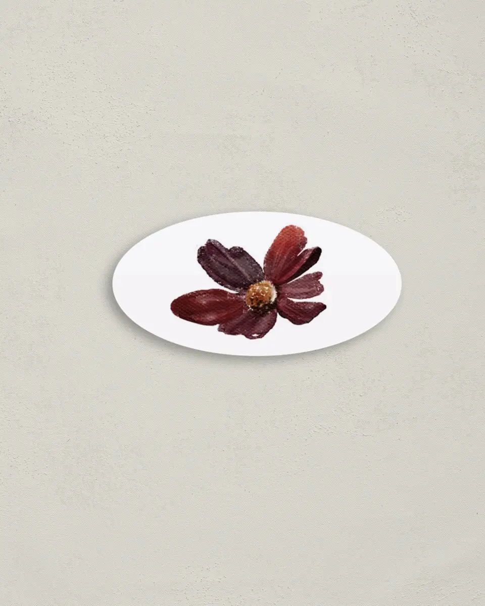 This is a 3" x 1½" Envelope Seal called Autumn Wildflowers printed in full color