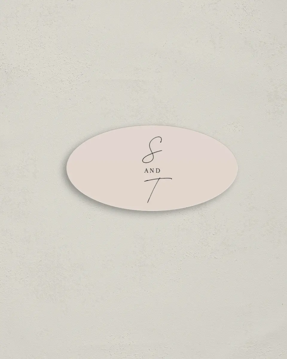 This is a 3" x 1½" Envelope Seal called The Samantha printed in full color