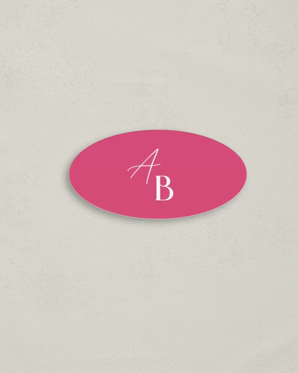 This is a 3" x 1½" Envelope Seal called The Andrea printed in full color