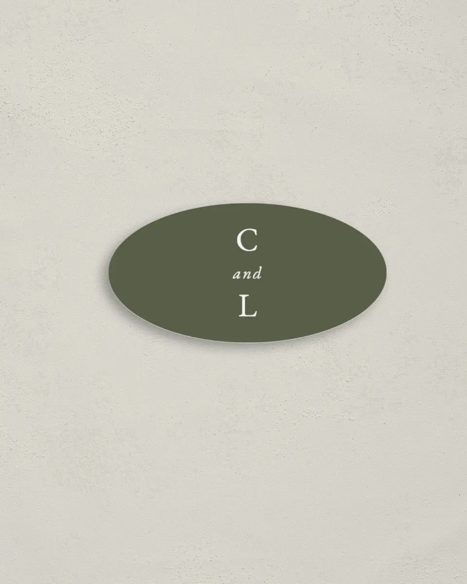 This is a 3" x 1½" Envelope Seal called Elegant Crest printed in full color