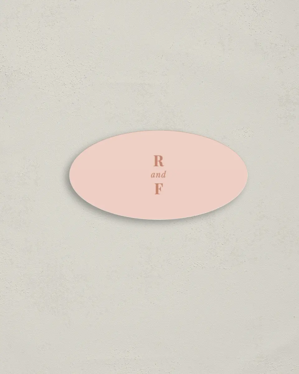 This is a 3" x 1½" Envelope Seal called Gorgeous Blush printed in full color