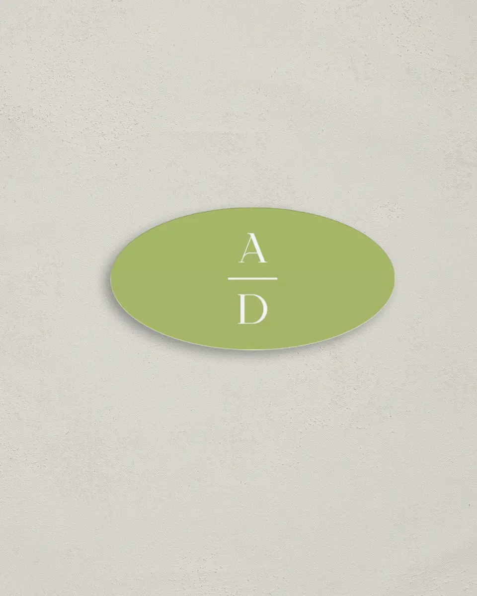 This is a 3" x 1½" Envelope Seal called The Abigail printed in full color