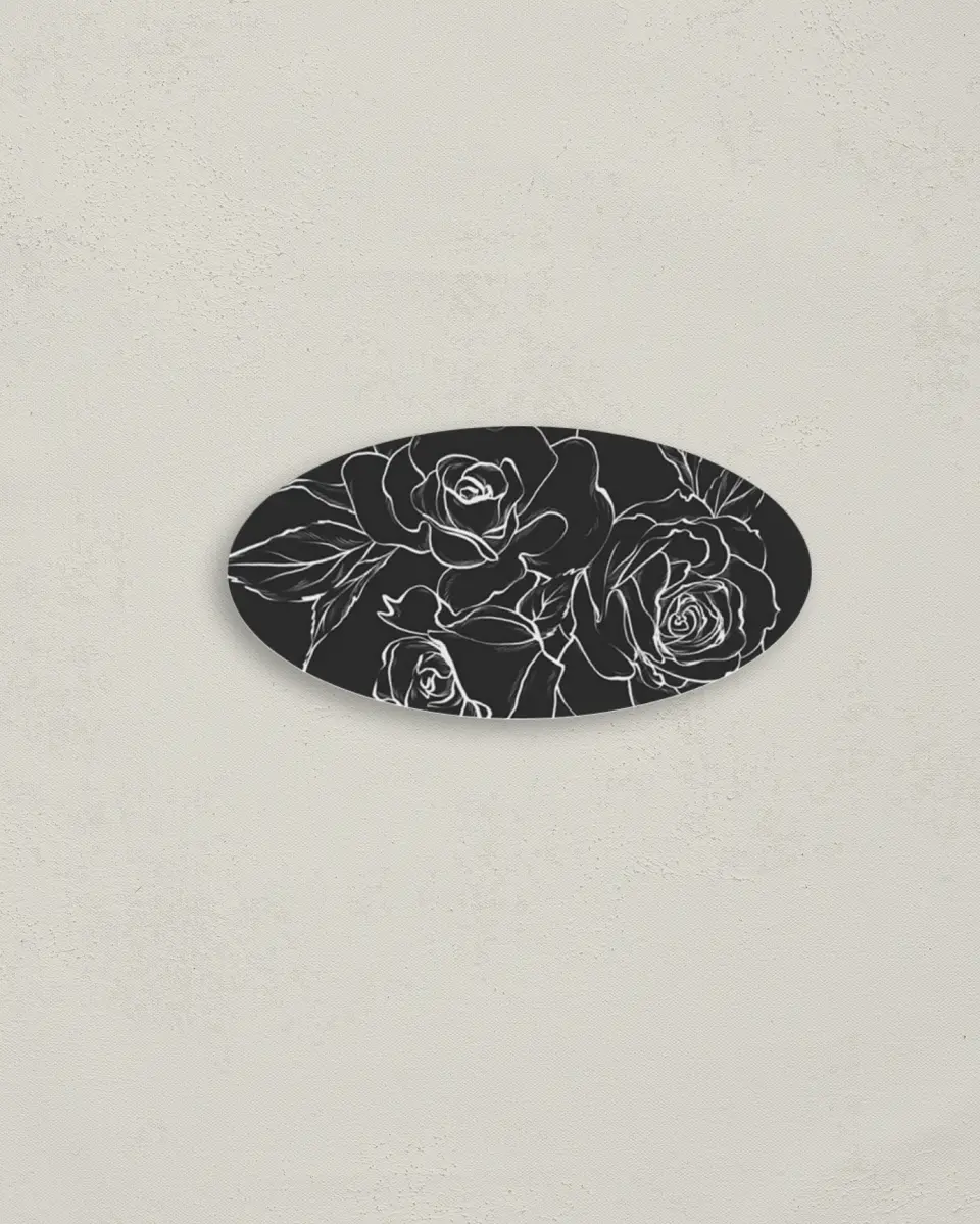 This is a 3" x 1½" Envelope Seal called The Anabelle printed in full color