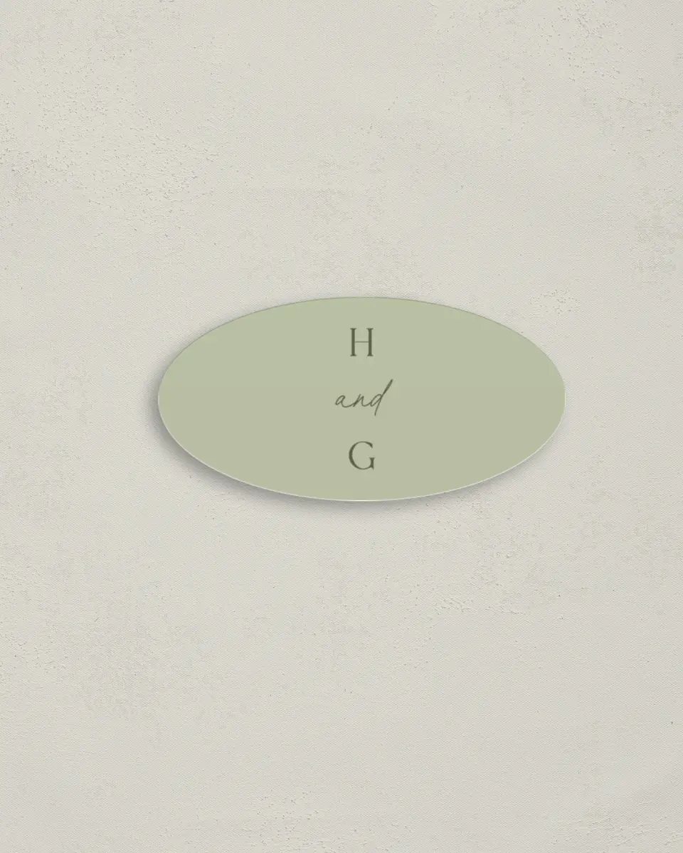 This is a 3" x 1½" Envelope Seal called The Hailey printed in full color