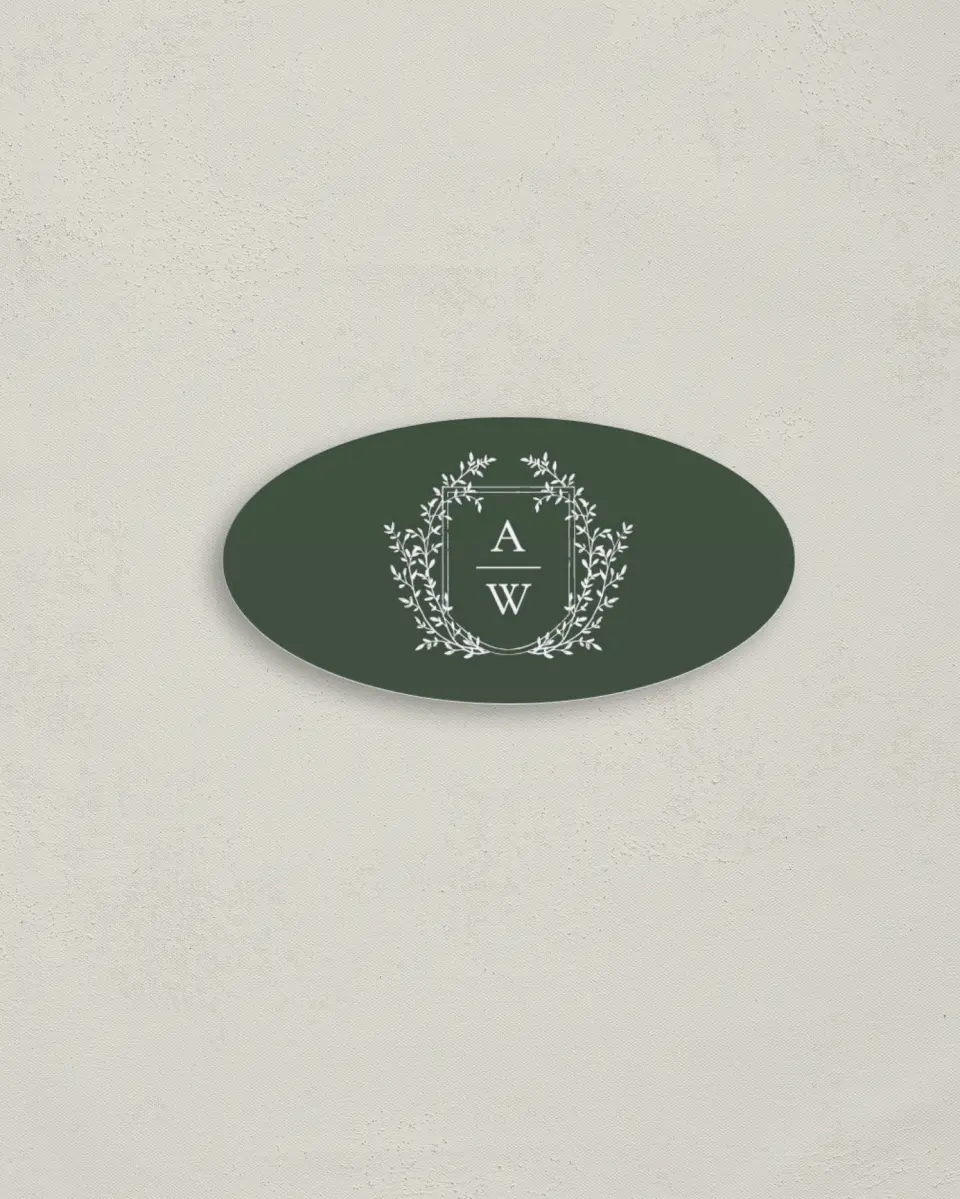 This is a 3" x 1½" Envelope Seal called The Adaline printed in full color