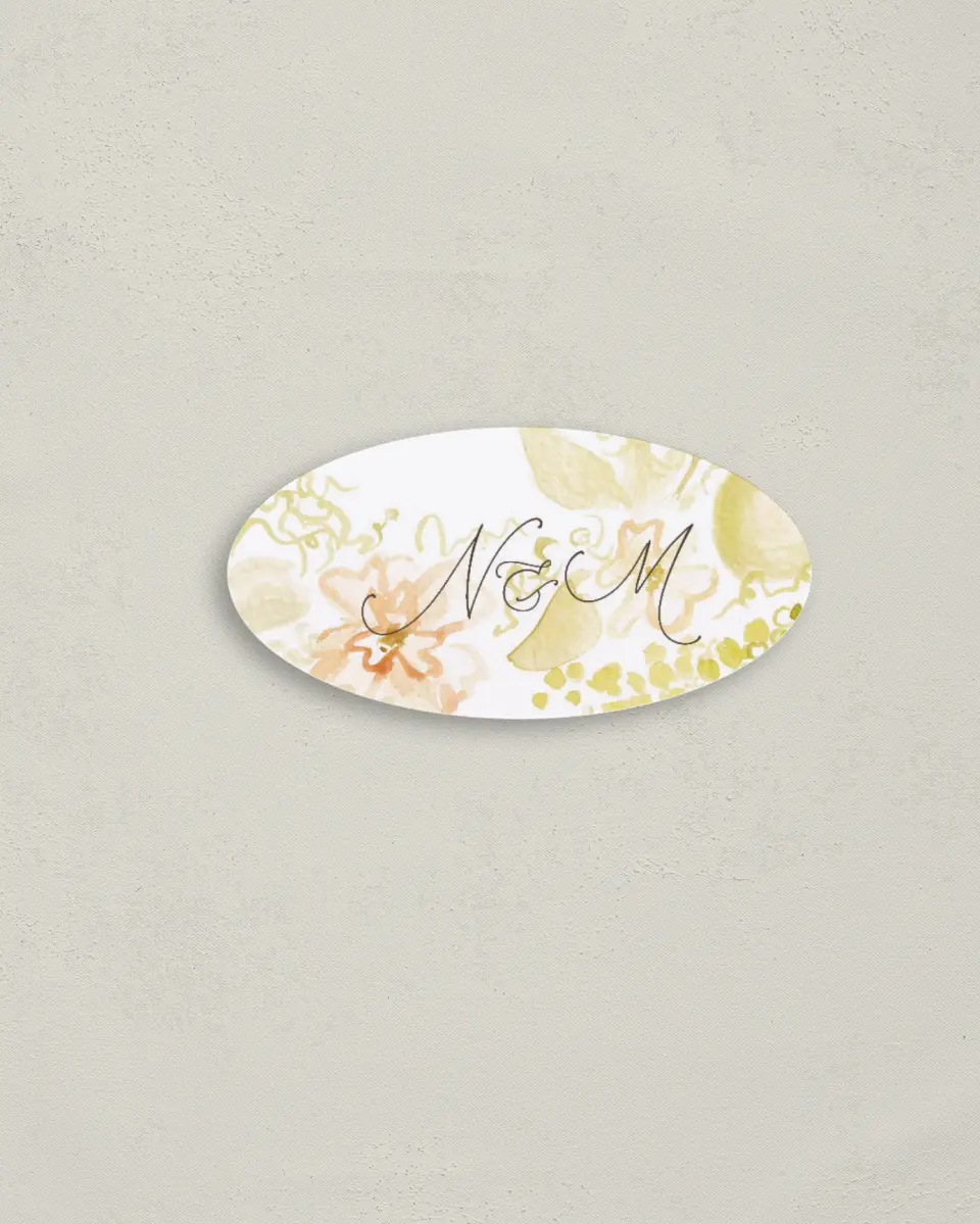 This is a 3" x 1½" Envelope Seal called Royal Glory printed in full color