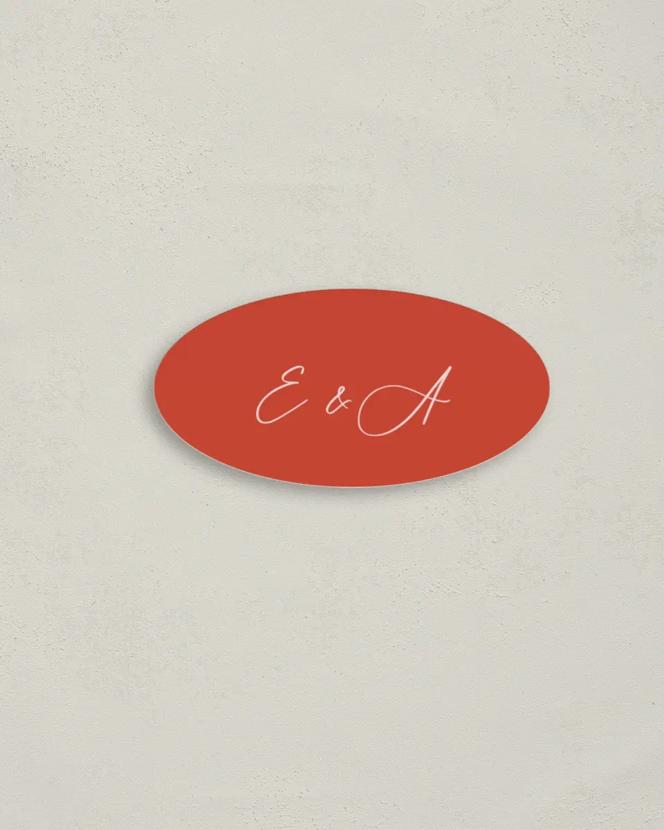 This is a 3" x 1½" Envelope Seal called Boathouse Bliss printed in full color