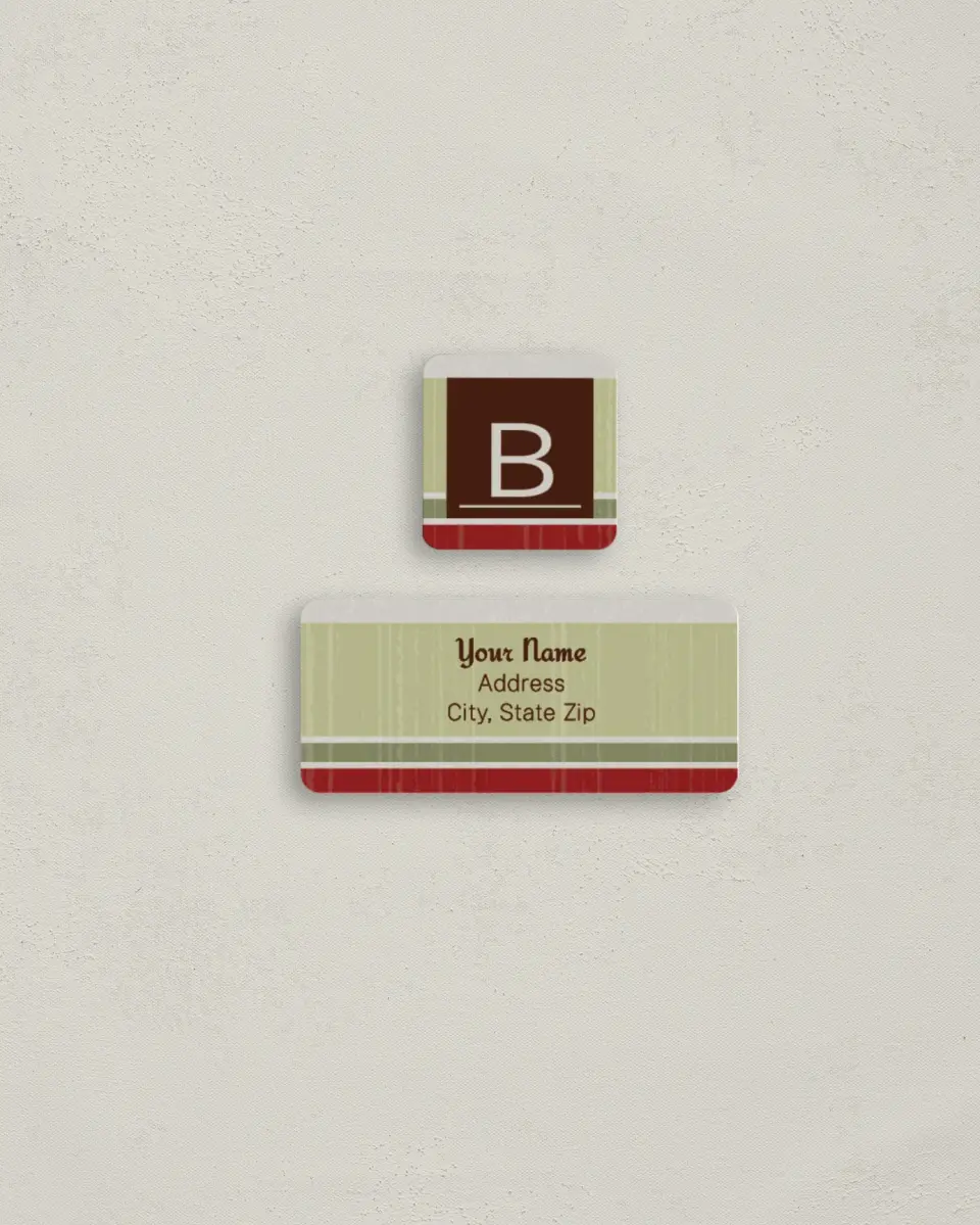This is a 2¼" x 1" Labels; 1" x 1" Seals Return Address Label called Good Cheer printed in full color