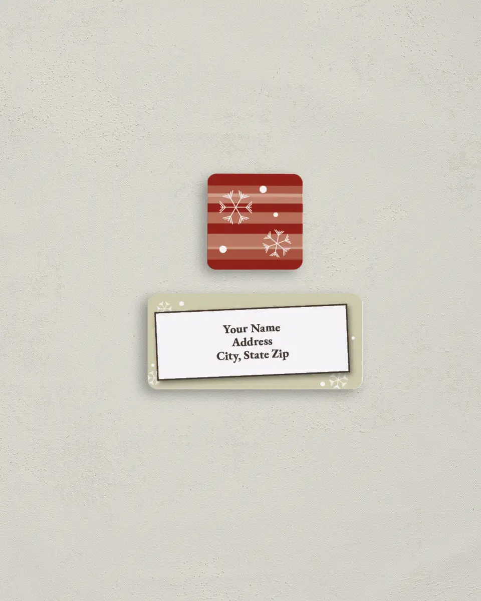 This is a 2¼" x 1" Labels; 1" x 1" Seals Return Address Label called Christmas Letter printed in full color