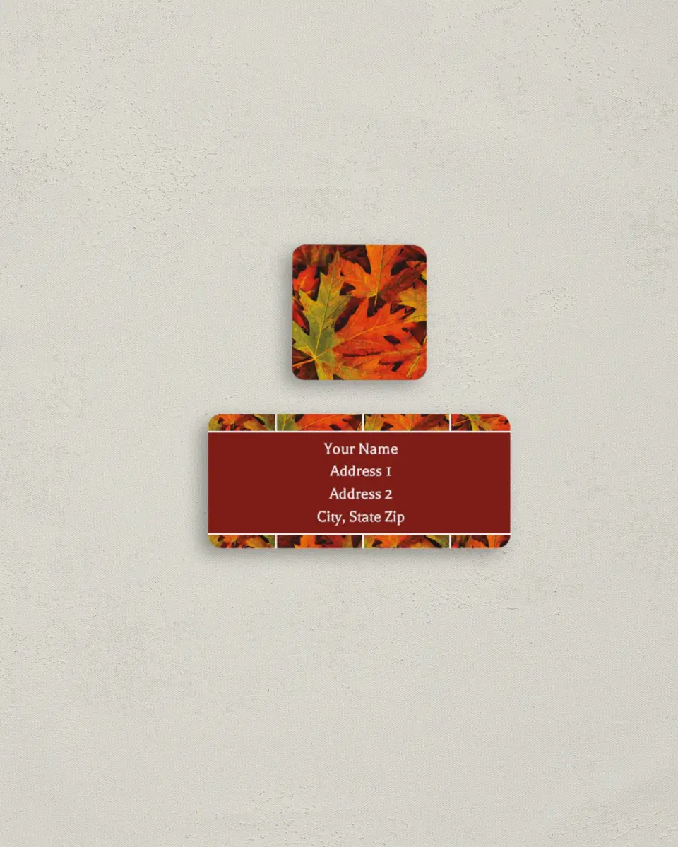This is a 2¼" x 1" Labels; 1" x 1" Seals Return Address Label called Falling in Love printed in full color