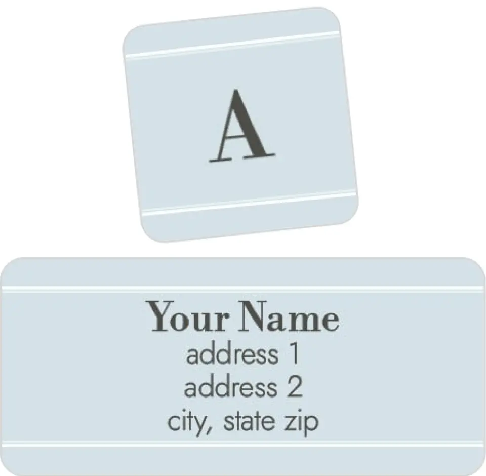 This is a 2¼" x 1" Labels; 1" x 1" Seals Return Address Label called Simply Framed printed in full color