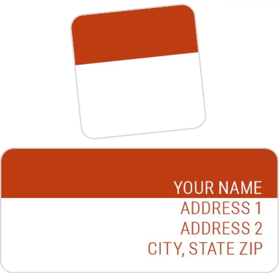 This is a 2¼" x 1" Labels; 1" x 1" Seals Return Address Label called Modern Home printed in full color