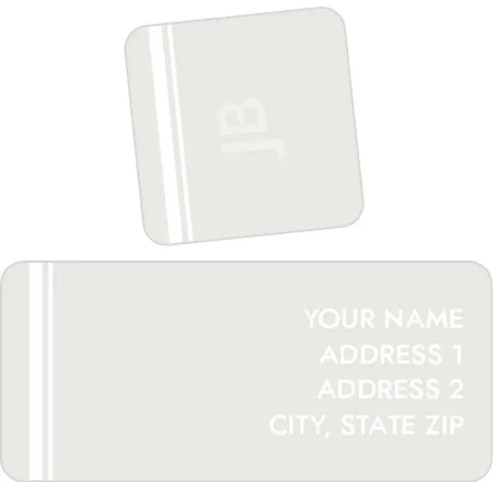This is a 2¼" x 1" Labels; 1" x 1" Seals Return Address Label called Personalized Watermark printed in full color