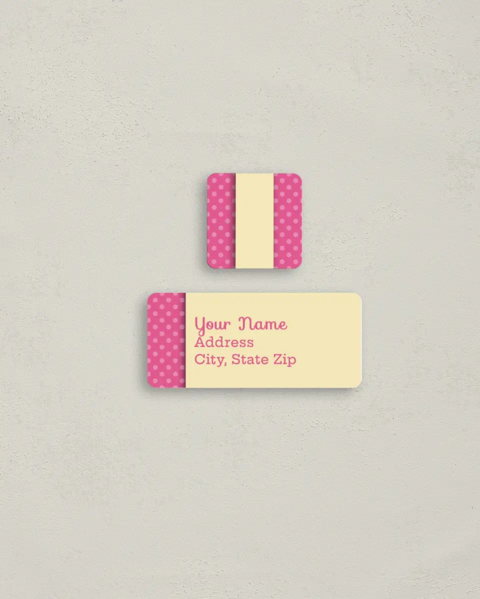 This is a 2¼" x 1" Labels; 1" x 1" Seals Return Address Label called Baby Monogram printed in full color