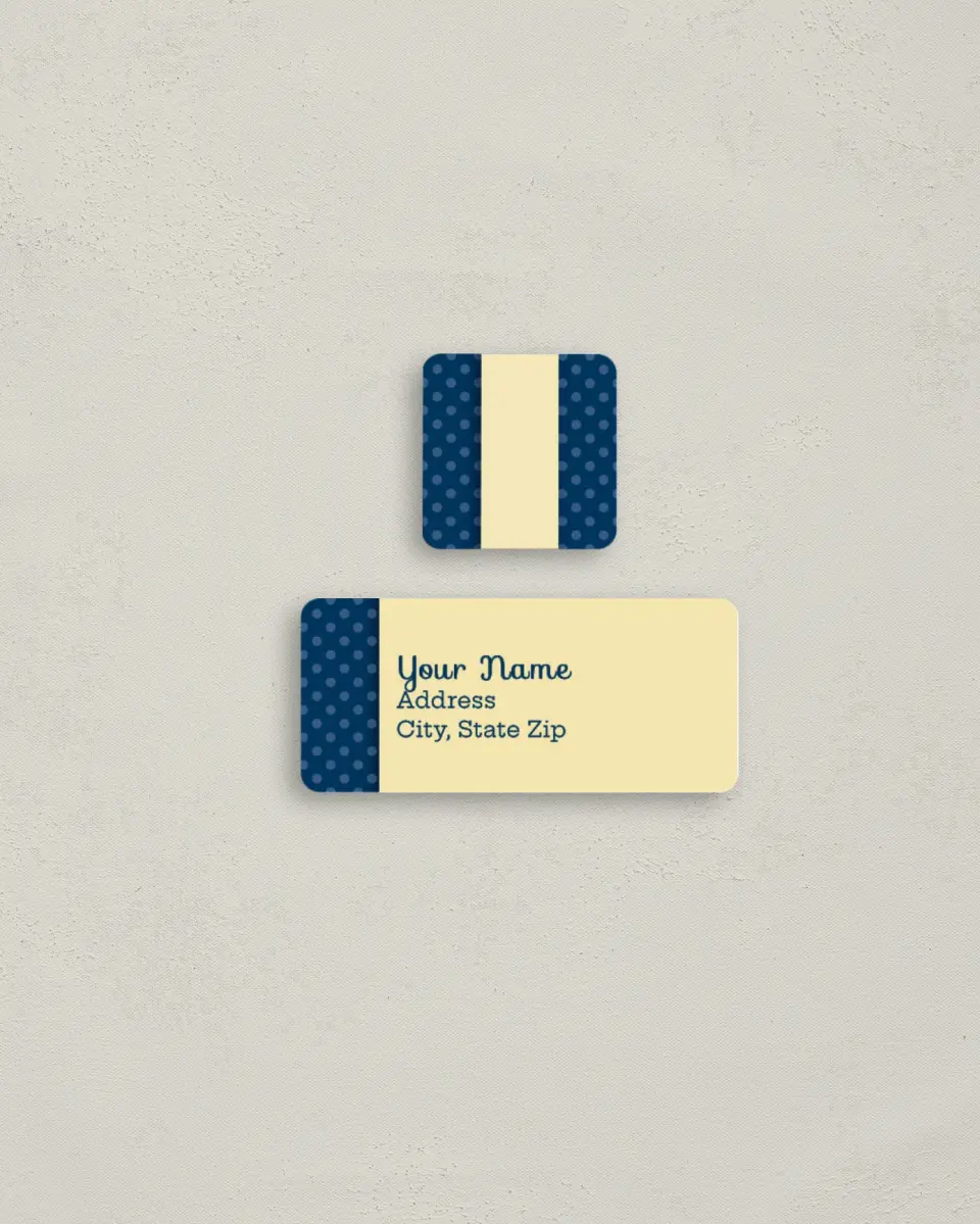 This is a 2¼" x 1" Labels; 1" x 1" Seals Return Address Label called Baby Monogram printed in full color