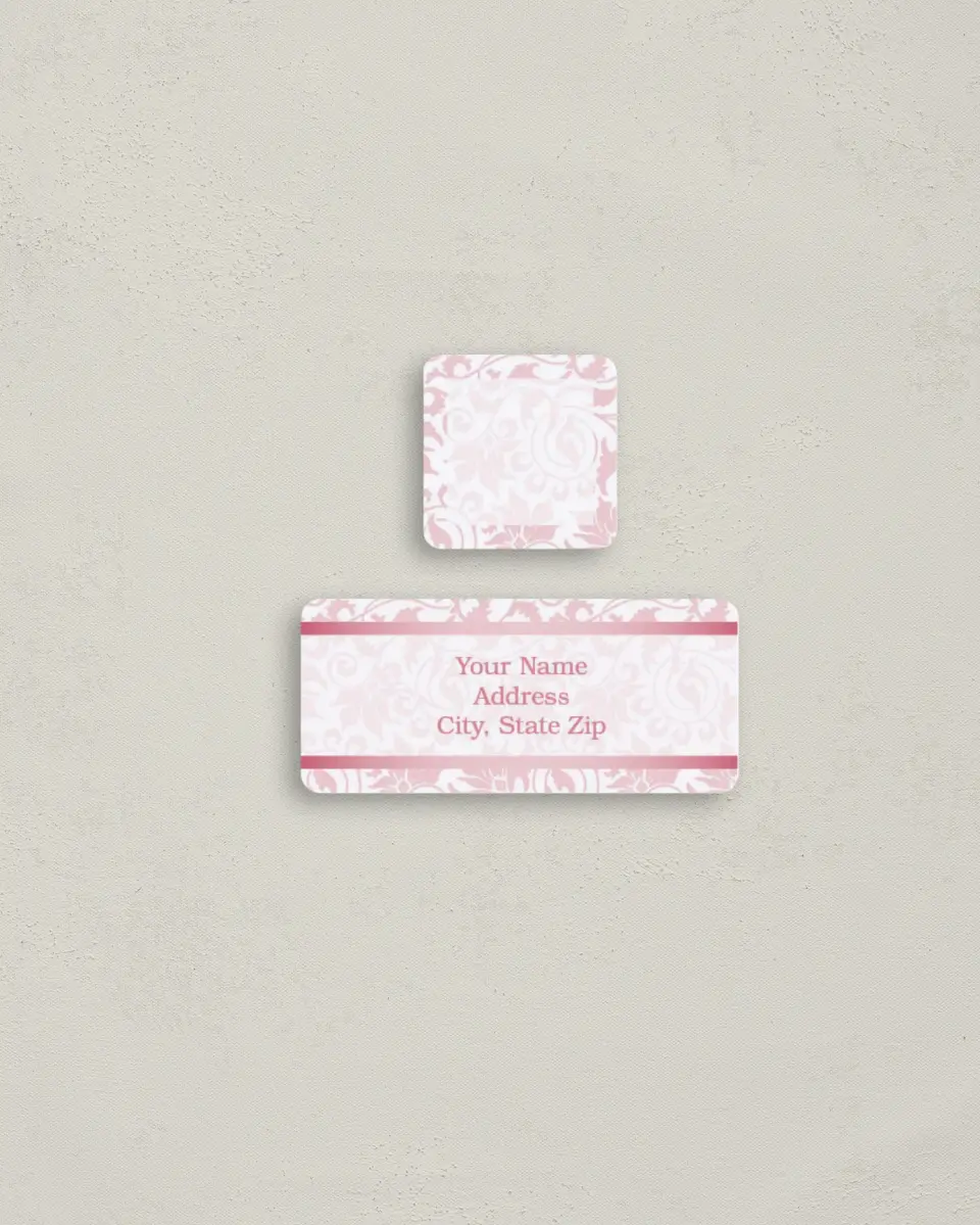 This is a 2¼" x 1" Labels; 1" x 1" Seals Return Address Label called Floral Arch printed in full color