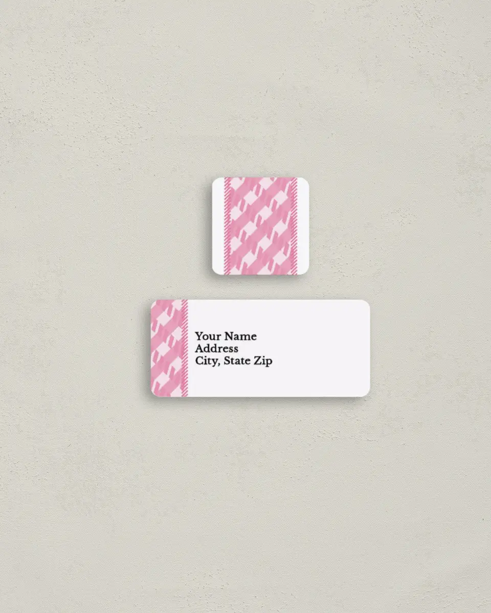 This is a 2¼" x 1" Labels; 1" x 1" Seals Return Address Label called Soft Plaid printed in full color