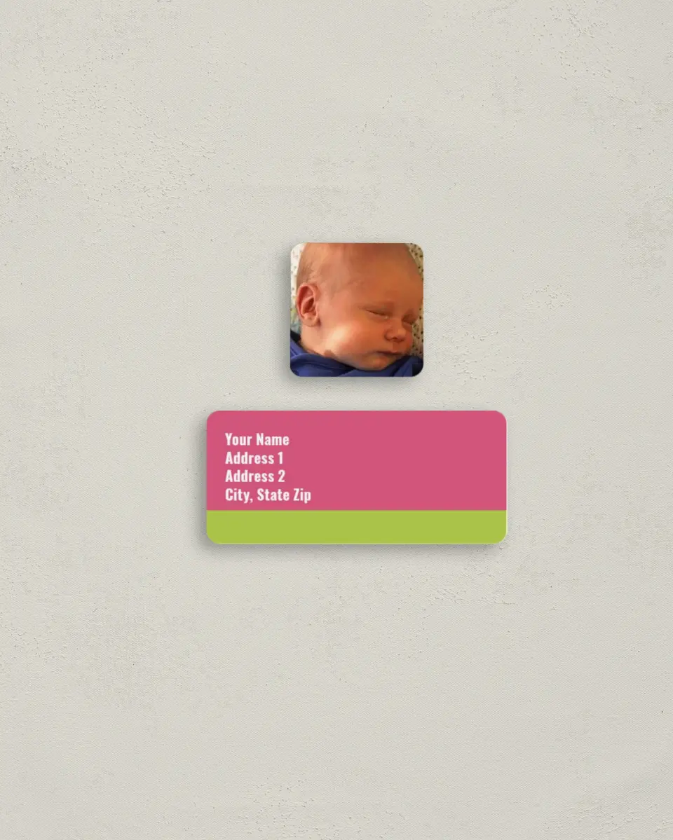 This is a 2¼" x 1" Labels; 1" x 1" Seals Return Address Label called Simple Blocks printed in full color