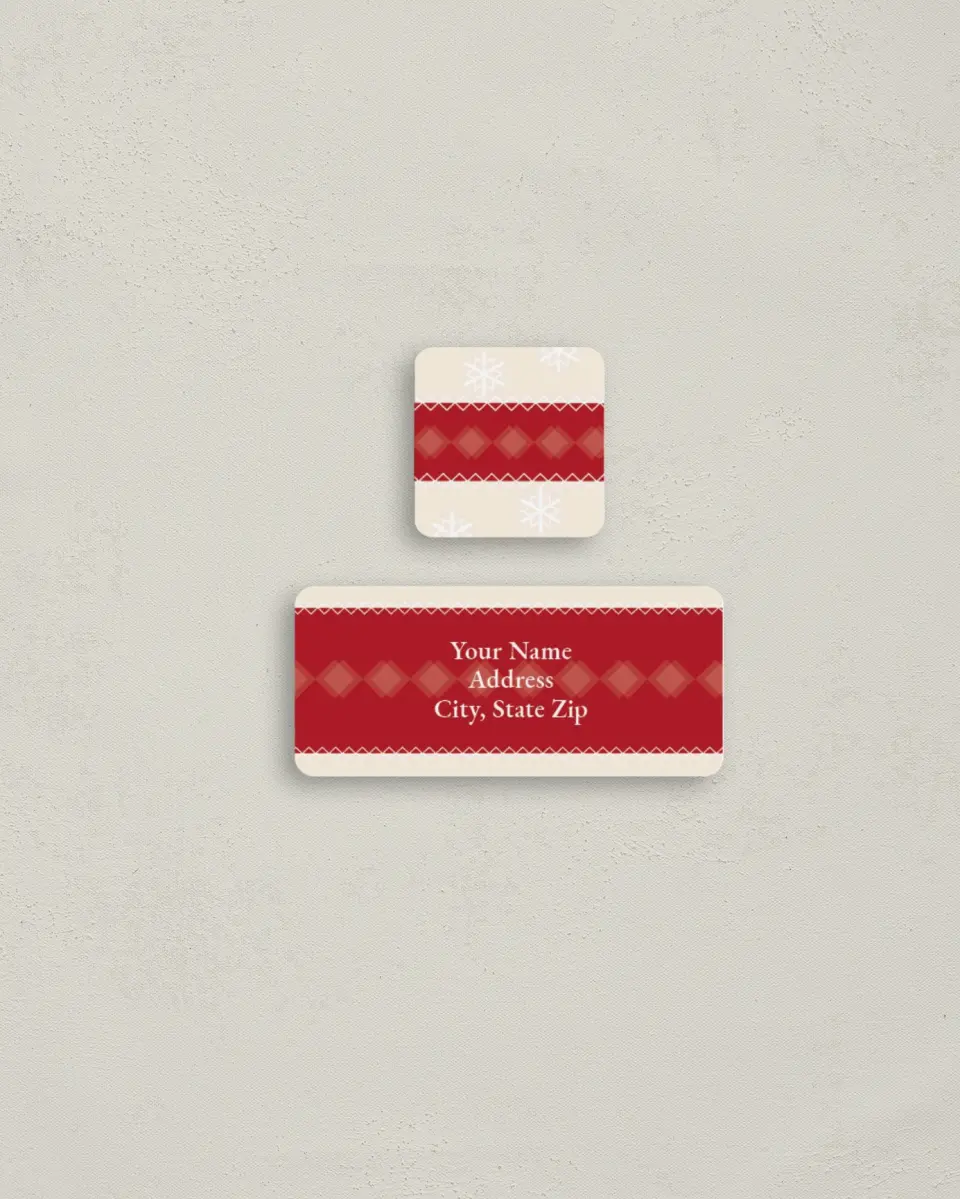 This is a 2¼" x 1" Labels; 1" x 1" Seals Return Address Label called The Gift printed in full color
