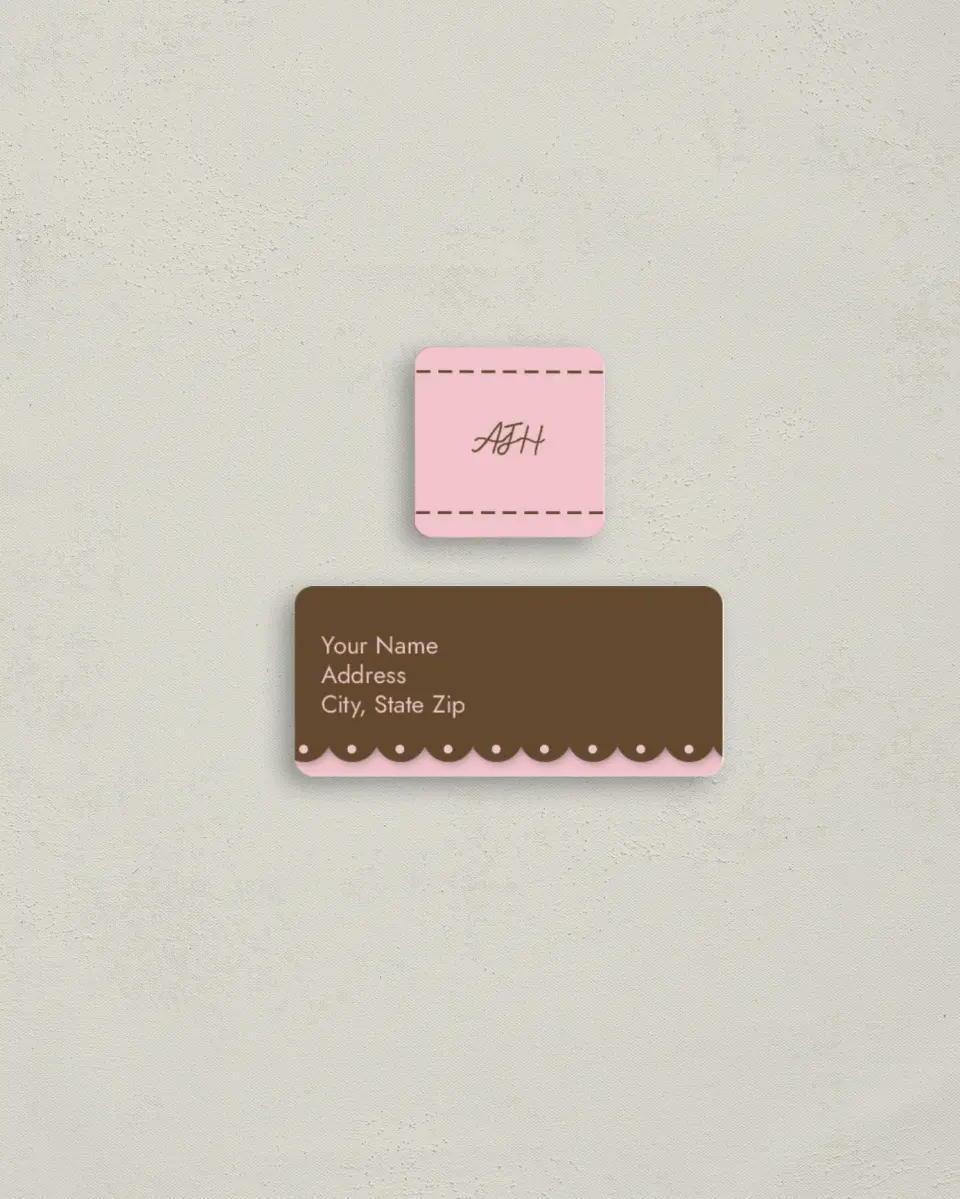 This is a 2¼" x 1" Labels; 1" x 1" Seals Return Address Label called Pink Attraction printed in full color